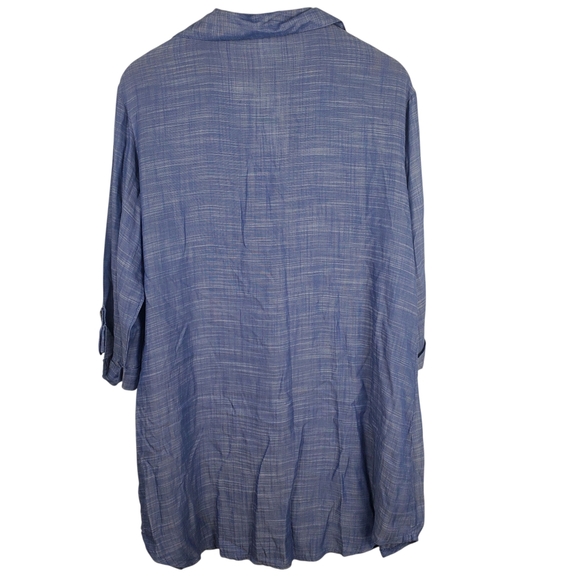 Dotti Lightweight Tunic / Cover-Up. Blue. LG. H100 - Picture 5 of 9